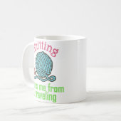 Mug Thérapie de tricot (Devant gauche)