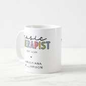 Mug Thérapie musicale sur mesure Diplôme de musicothér (Devant gauche)