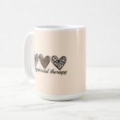 Mug Thérapie occupationnelle Impression Cheetah Cœur (Devant gauche)