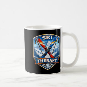 Mug Thérapie ski skieur amoureux drôle de citation de
