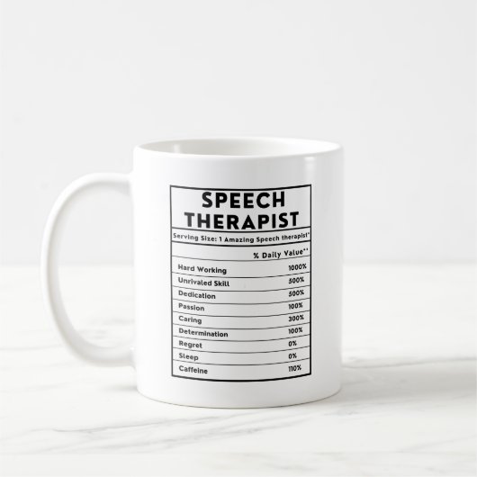 Mug Thérapiste de la parole drôle (Gauche)
