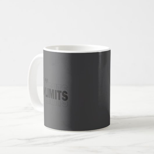 Mug There Are No Limits Mindset Motivation Black  (Devant gauche)