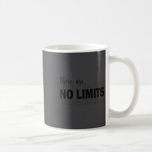 Mug There Are No Limits Mindset Motivation Black  (Droite)