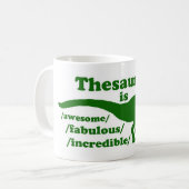 Mug Thesaurus Dinosaur est génial (Devant gauche)