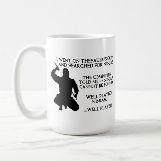 Mug Thésaurus Ninjas Funny NinjaMug (Gauche)