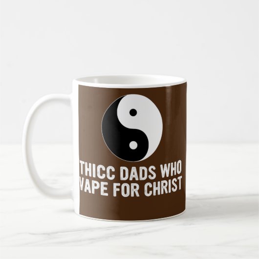 Mug Thicc Dads Qui Vape Le Jour Du Père Du Christ (Gauche)