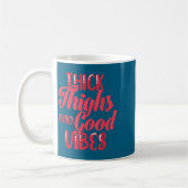Mug Thick Thighs Fun Tee For Fat Persons - Black, Plus (Gauche)