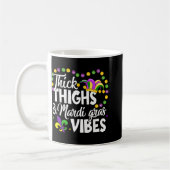 Mug Thick Thighs Mardi Gras Vibes Fleur De Lis Mardi G (Gauche)