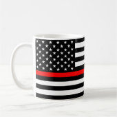 Mug Thin Red Line Flag (United States) (Gauche)