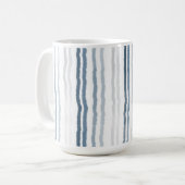 Mug Thin Watercolor Stripes, Slate Blue, Gray, White (Devant gauche)