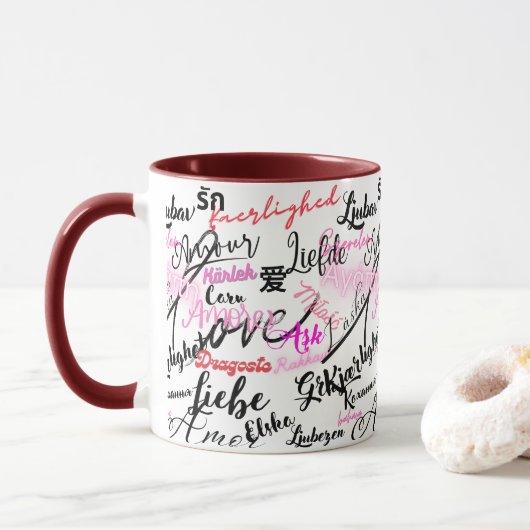 Mug Thing de langues différentes (Avec donut)