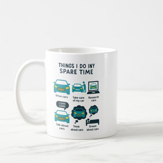 Mug Things I Do In My Spare Time | Driving (Gauche)