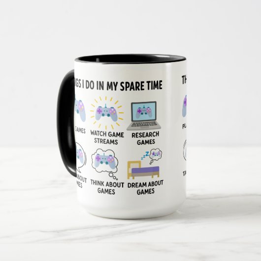 Mug Things I Do In My Spare Time | Funny Gamer (Devant gauche)