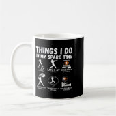 Mug Things I Do Spare Time Baseball Funny Player Men W (Gauche)