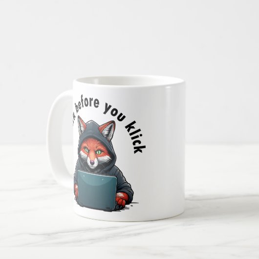 Mug Think before you click - Cyber Security (Devant gauche)