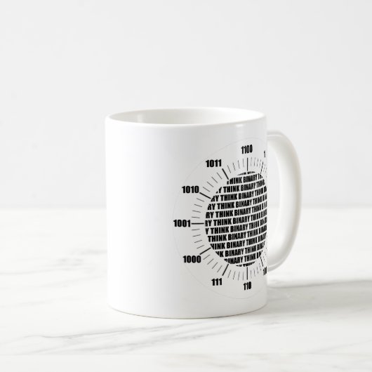 Mug Think Binary Clock (Devant droit)