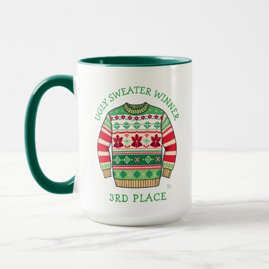 Mug Third Place Ugly Sweater Winner Christmas (Gauche)