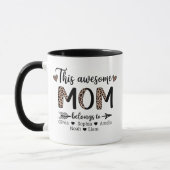 Mug This Awesome Mom Leopard Mama Era Artwork (Gauche)