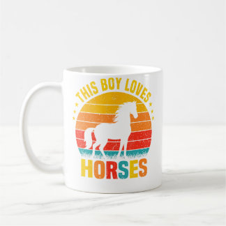 Mug This Boy Loves Horses Funny Horse Riding For Toddl