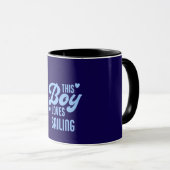 Mug This Boy Loves Sailing Funny Sailor (Devant droit)
