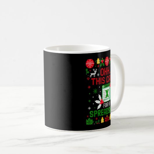Mug This Calls For A Spreadsheet Ugly Christmas  (Devant droit)