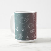 Mug This charming tea and coffee doodle pattern featur (Devant gauche)