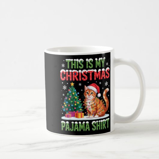 Mug This Is My Christmas Pajama Shirt Cat Lovers Holid (Droite)