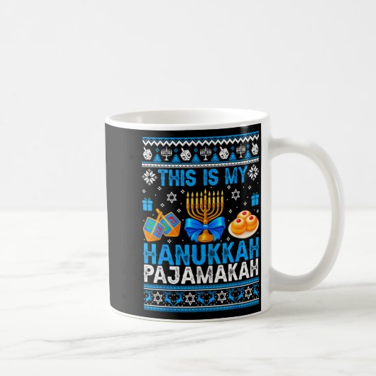 Mug This Is My Hanukkah Pajamakah Ugly Chanukah Jewish (Droite)