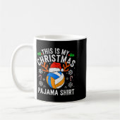 Mug This Is My Volleyball Christmas Pajama Shirt Men B (Gauche)