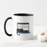 Mug This Meeting Could Have Been an Email | Grumpy B<br><div class="desc">Are you tired of pointless meetings? Show your frustration with this funny design featuring a grumpy black cat lying on a laptop. It’s perfect for anyone who hates wasting it on unnecessary meetings.</div>