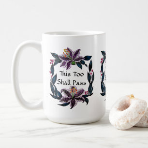 Mug "This Too Shop Pass" Aquarelle Lily Wreath