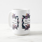 Mug "This Too Shop Pass" Aquarelle Lily Wreath (Devant gauche)
