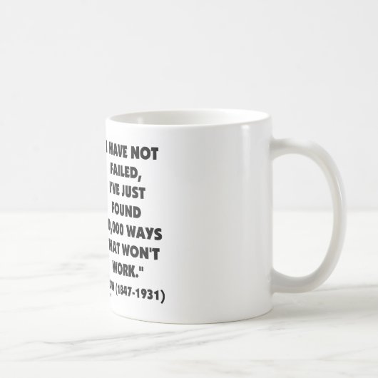 Mug Thomas Edison non échoué 10.000 manières ne (Droite)