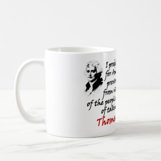 Mug Thomas Jefferson : Empêchez le gouvernement (Gauche)