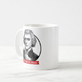 Mug Thomas Jefferson Lit Des Livres Interdits (Devant gauche)