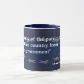 Mug Thomas Paine Citation sur le devoir du patriote (Centre)