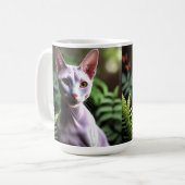Mug "Thon le chat sans cheveux : élégant et soyeux" (Devant gauche)