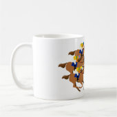 Mug Thoroughbred and horse racing jockey (Gauche)