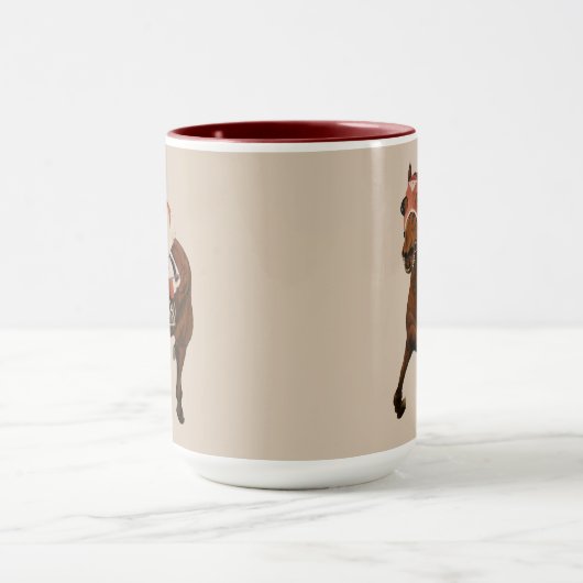 Mug Thoroughbred Racehorse remporte la course classiqu (Centre)