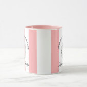 Mug Thoroughbred Social Club Pink Stripes Horseshoe (Centre)