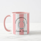 Mug Thoroughbred Social Club Pink Stripes Horseshoe (Gauche)