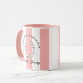 Mug Thoroughbred Social Club Pink Stripes Horseshoe (Devant gauche)