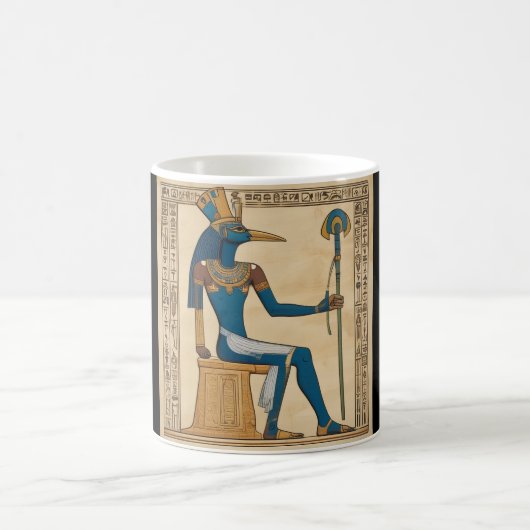 Mug Thoth, Dieu égyptien. Émeraude Tablettes. (Centre)