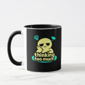 Mug Thoughts on Repeat – Cute Overthinking Coffee (Gauche)