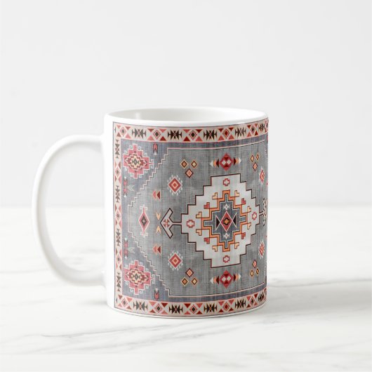Mug Threads intemporels : Patrimoine Boho Geometry mar (Gauche)