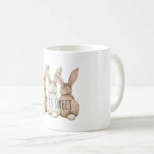 Mug Three Cute Bunny Rabbits (Devant droit)