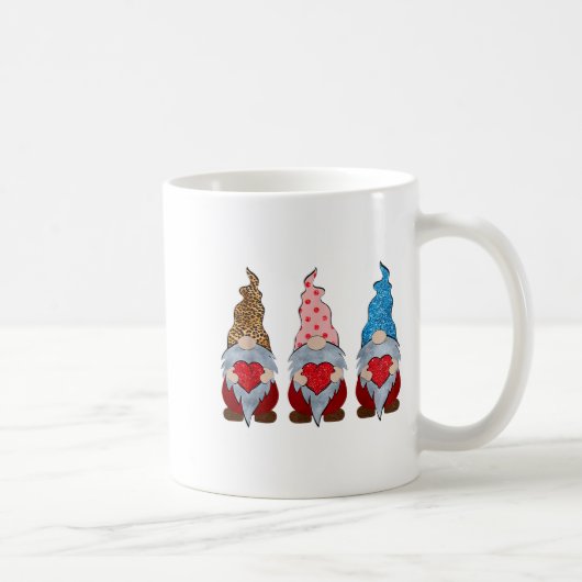 Mug Three Gnomes Holding Heart Funny Valentines Day Co (Droite)
