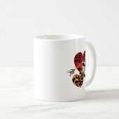 Mug Three Hearts Leopard Buffalo Plaid Valentines Day  (Devant droit)