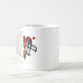 Mug Three Hearts Leopard Buffalo Plaid Valentines Day  (Devant gauche)