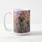 Mug Three Labrador Puppies Oil Painted (Gauche)